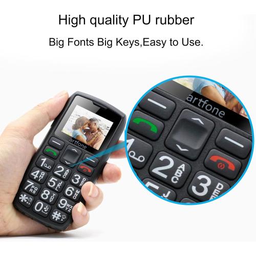 4G Big Button Cell Phone for Seniors丨VoLTE Unlocked Phones with SOS Button丨Hands-free丨Talking Numbers丨Charging Station丨Easy-to-Use Dumb Phone丨Large Font丨Speed Dial丨Bluetooth丨FM丨1800mAh - Black