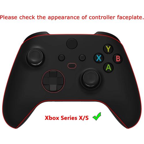 eXtremeRate Grip Cover for Xbox Series X & S Controller, Textured Black Non-Slip Back Panels Accessories, Replacement Side Rails Shell for Xbox Wireless Controller