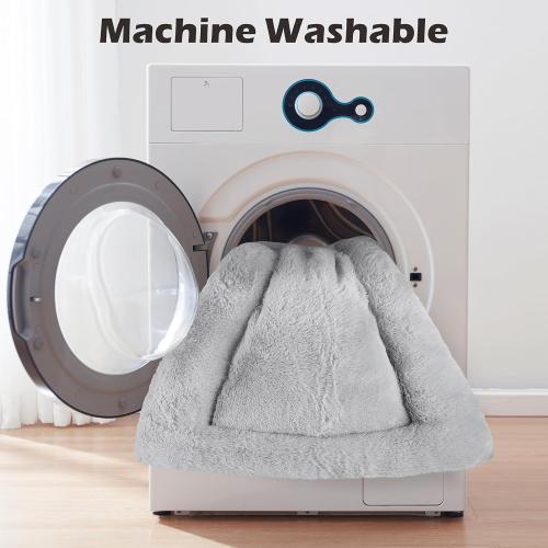 SIWA MARY Dog Bed Mat Soft Crate Pad Washable Anti-Slip Mattress for Large Medium Small Dogs and Cats Kennel Pad(29'' x 21'' Grey)