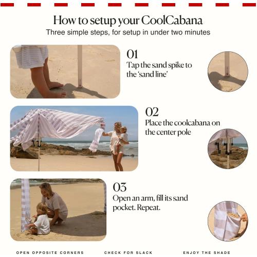 CoolCabana Beach Shade Tent - Easy Setup, UPF 50  Protection, Large & Medium Sizes, Compact & Wind Resistant - Beach Cabana for The Whole Family - Pineapples, Medium