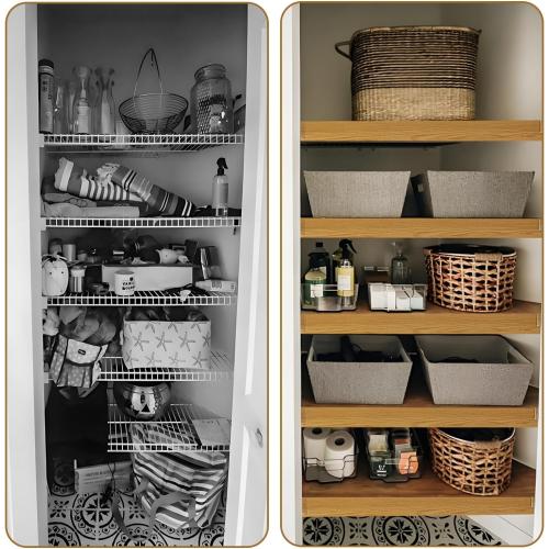 5 Pack Wire Shelf Covers,24x16x3in Wire Rack Covers for Pantry Durable PVC Shelf Liners-0.31 inch Thick, Moisture-Resistant Shelves Cover for Store Pantry Kitchen Removable Closet,#01 White