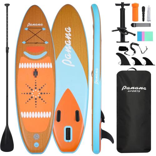 Panana Inflatable Stand Up Paddle Board, 10'x31 x6 SUP with Premium Paddle Board Accessories Kit, Anti-Slip EVA Deck for Adults Youth of All Skill Levels