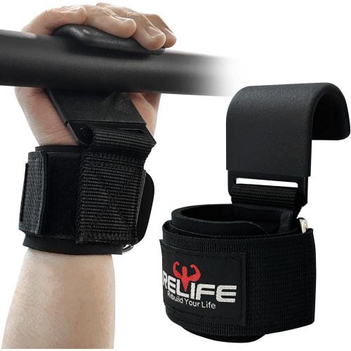 RELIFE REBUILD YOUR LIFE Lifting Hooks for Men and Women(Pair)