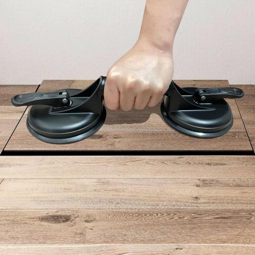 Floor Gap Fixer Tool for Laminate Floor Gap Repair Include Suction Cup and Mallet (Can't use on scraped surface floor)