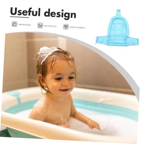 Bath Net Support Seat Breathable Mesh for Safe Comfortable Bathing Skid Shower Pad Blue