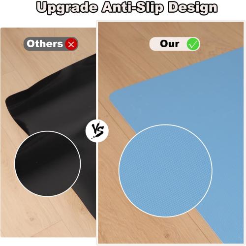 Wrinkle-Free 36x 48 Office Chair Mat for Hardwood, Easy Glide Computer Chair Mat for Hardwood, PVC Chairs Floor Protector, Sturdy Desk Chairs Mats,Premium Floor Pad for Office, Floors Protector Mats