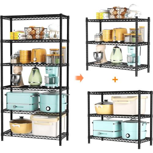 SINGAYE Shelf Closet Wire Shelving：Adjustable Metal Unit for Laundry Room Organization Bathroom Kitchen Home Garage Storage Pantry Rack Shelves