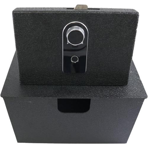 Center Console Gun Safe - Console Gun Vault Compatible with GMC Hummer EV 2024-2026, High Security Armrest Lock Box with Fingerprint Lock with Key