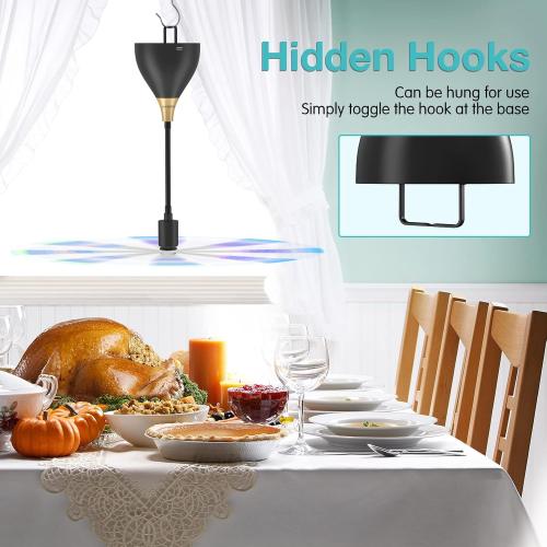 Fly Fans for Tables, Practical Fly Repellent Fan with Soft Blades, USB or Batteries Powered, Soundless and Portable Keeps Your Food Clean(4 Pack)