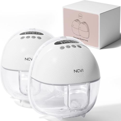 NCVI Hands Free Breast Pump 2-Pack (White)
