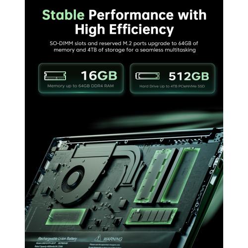 ACEMAGIC Laptop Computer AMD Ryzen 7-5700U Windows Laptop 15.6-in IPS 16GB DDR4 512GB NVMe SSD Numeric Keypad WiFi 6 HDMI Type-C USB3.2 Webcam 3.5mm Audio Windows Laptops Office Laptops