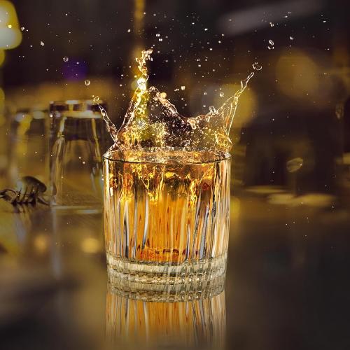 COLOR CLEAR BELLAFORTE Plastic Whiskey Glasses Set of 4, 10oz