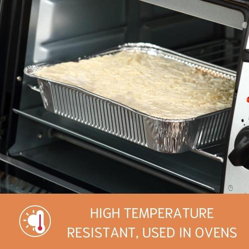(35 Pack) 8x8 Aluminum Pans with Clear Plastic Lids - Square Baking Cake Pans - Foil Pans with Lids - Disposable Food Containers Great for Cooking, Heating, Storing, Prepping Food