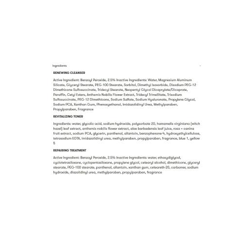 Proactiv 3 Step Acne Treatment - Benzoyl Peroxide Face Wash, Repairing Acne Spot Treatment for Face and Body, Exfoliating Toner - 30 Day Complete Acne Skin Care Kit