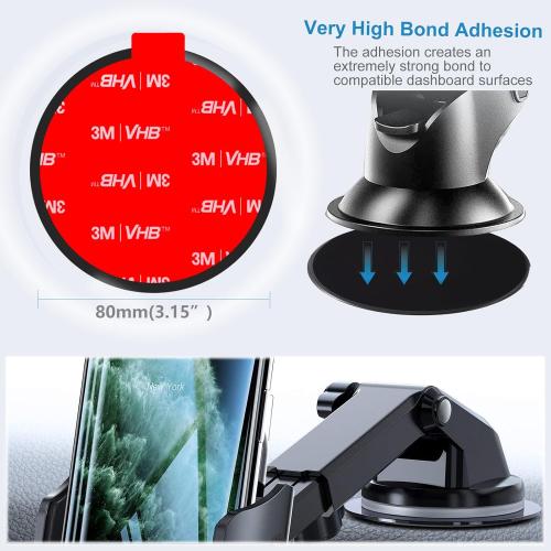 Dashboard Pad Mounting Disk for Suction Cup Phone Mount, 3Pcs 3.15 Ultra Sticky Heat-resistant Replacement Disc for Car Dashboard, Vacuum Suction Phone Holder, Dash Mount, GPS Holder Suction Mount