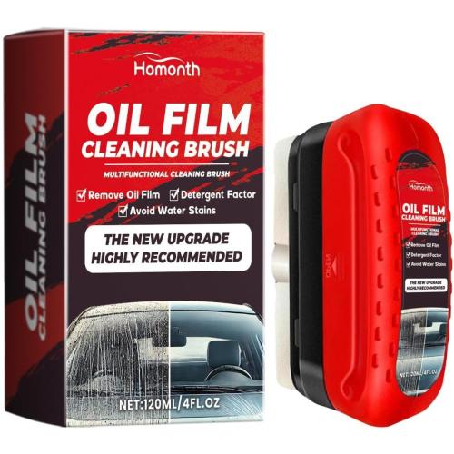 Automotive Oil Film Cleaning Brush 2024 Glass Oil Film Remover for Car Window Windshield Cleaner Tool Glass Cleaning Board 120mL