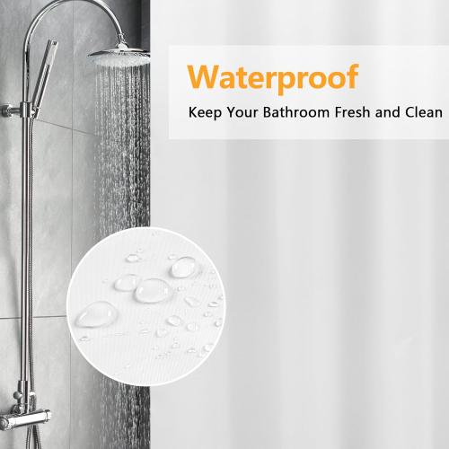 72 x 60 inch Short Fabric Shower Curtain Liner with 3 Large Magnets, Waterproof Cloth Shower Liner Shorter, Neutral White 60'' Bathtub Curtain Lightweight Machine Washable