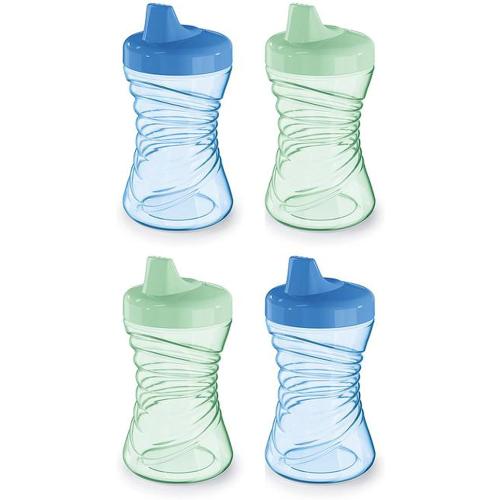 NUK Fun Grips Hard Spout Sippy Cup, 10 oz. | Easy to Hold, BPA Free, Spill Proof Toddler Cup, 4pk