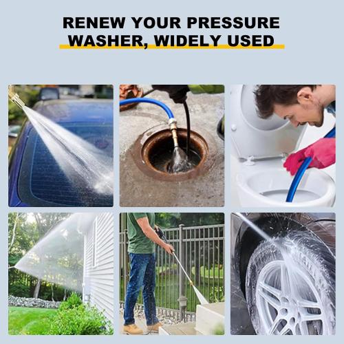 OCPTY Hot Water Pressure Washer Hose 3/8 x 100ft 6000 psi Non-Marking 2-Braid R2 Gray