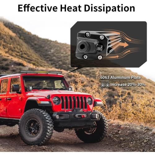 LASFIT 52 inch LED Light Bar, IP67 Waterproof Single Row LED Bar, Off Road Driving Light, Spot Flood Beam for Wrangler/Cherokee/Gladiator/JL/JK/JT/F-150/Explorer/Ranger/Ram