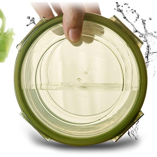 Food Storage containers Set,Round Lunch Boxes,Kitchen Plastic Airtight Stackable Food containers with lids, 4 Pieces, Suitable for Dishwasher,Freezer,Microwave,Transparent