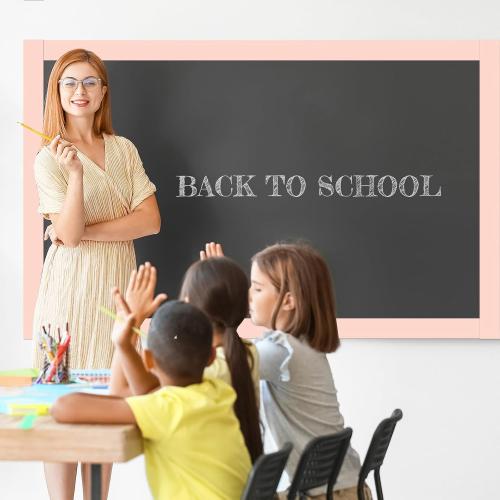 Fuutreo 65.6 ft Blush Pink Bulletin Board Borders