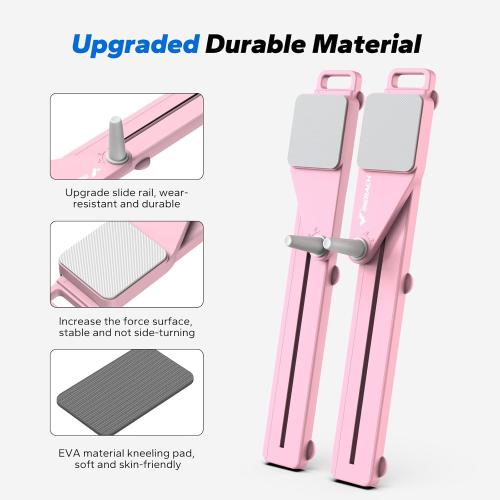 MERACH Pilates Board, Multifunctional Abdominal Plate, Detachable Ab Trainer Machine with Anti-Slip Design, Portable Pilates Reformer for Core Workouts, Home Gym Equipment for Women