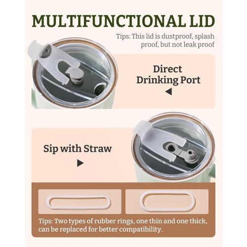 famiware Jupiter Large Coffee Mug, 20oz Coffee Mug with Lid, Ceramic Cup with Handle for Latte, Tea, Cocoa, Milk, Home & Office, Microwave and Dishwasher Safe, Light Pink