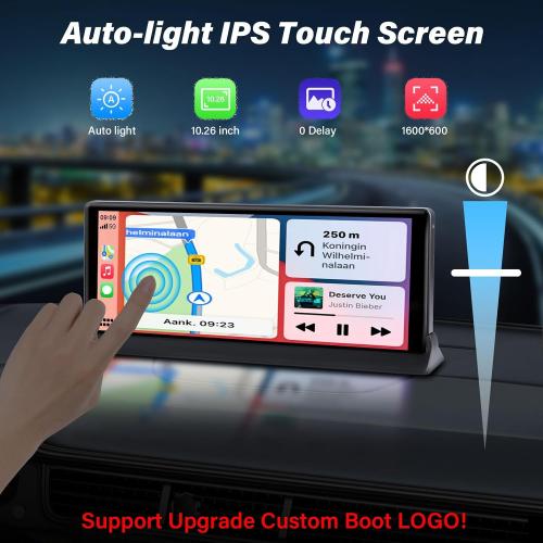 Carplay Screen for Car 10 Car Tablet Pro Max 2025【Unique Bracket】 w Googel/Siri Voice Control Wireless Apple Car Play Screen & Android Auto Screen w Mirror Link Videos Bluetooth/FM/AUX