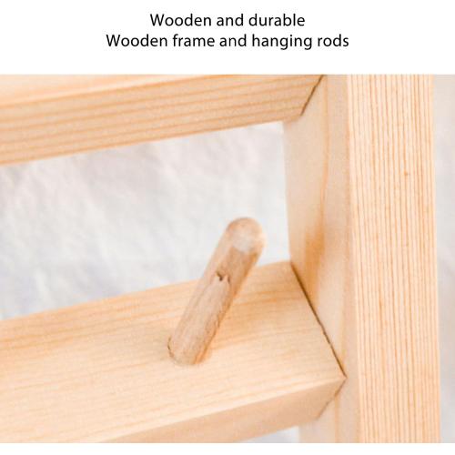 Thread Holder 48 Spools Thread Rack Wall Mounted Wooden Thread Holder, DIY Embroidery Spool Thread Organizer for Household Sewing, 13.4 x 16.1in Thread Rack with Hanging Hook