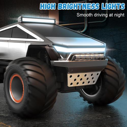 Remote Control Pickup Truck Toy Car, 1:12 Scale Monster Truck Toys with Alloy Shell Lights and Sounds, 4WD All Terrain Off-Road RC Car Boy Kids Toys for Ages 6 , Christmas Birthday Gift