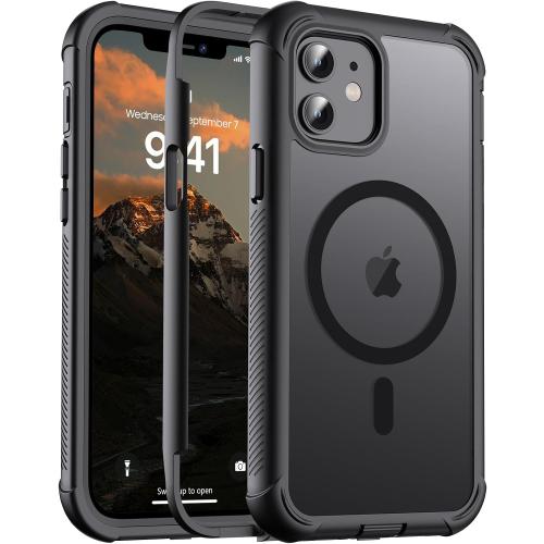 jaroco Magnetic for iPhone 12/12 Pro Case Heavy Duty Protection Black