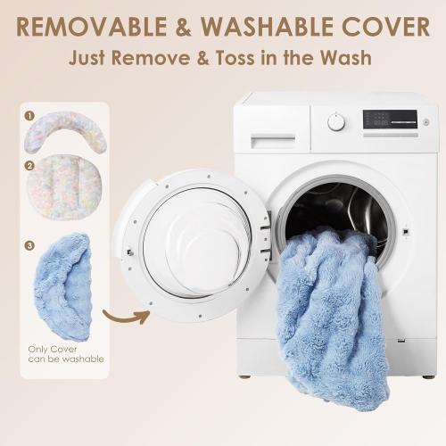 Soft Cat Couch Bed for Indoor Cats, Fluffy Small Dog Bed with Removable Washable Cover, Bolster Pet Sofa, Waterproof and Non-Slip,