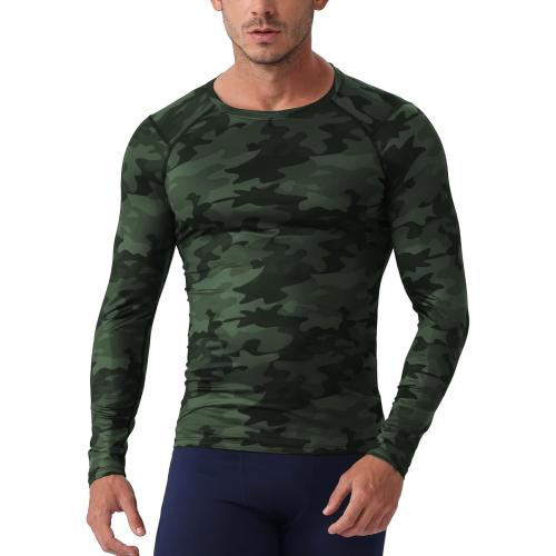 Men's Compression Shirts Long Sleeve Athletic T Shirt Workout Cool Dry Running Tops Gym Undershirts Baselayers 2 Pack