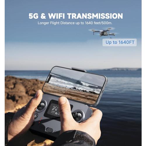 GPS Drones with Camera for Adults 4K, Foldable Drone with Brushless Motor, Auto Return/Follow, Tap Fly/Circle Fly, Beginner-Friendly One Key Start, 45 Mins Flight, Under 249g