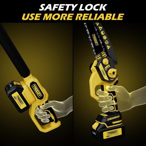 Cordless Pole Saw & Mini Chainsaw 2-in-1, 6-inch Brushless Electric Tree Trimmer,Tree Cutter for Outdoors Pruning & Wood Cutting, Battery Included