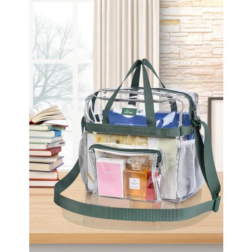 Bagenius Clear Bag Stadium Approved, 12x6x12 Clear bag for Stadium Events, Women's Top-Handle Bags for Concert Festival Work