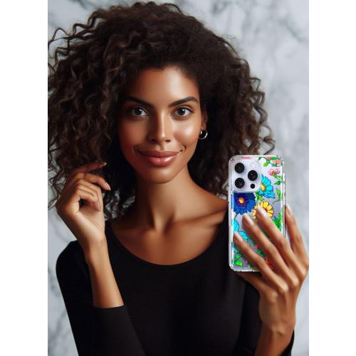 Coolwee for iPhone 16 Pro Max Case for Women, Cute for Girls, 10ft Military Grade Protective Cover Slim Soft TPU Bumper for iPhone 16 ProMax Case Clear Sunflower Floral