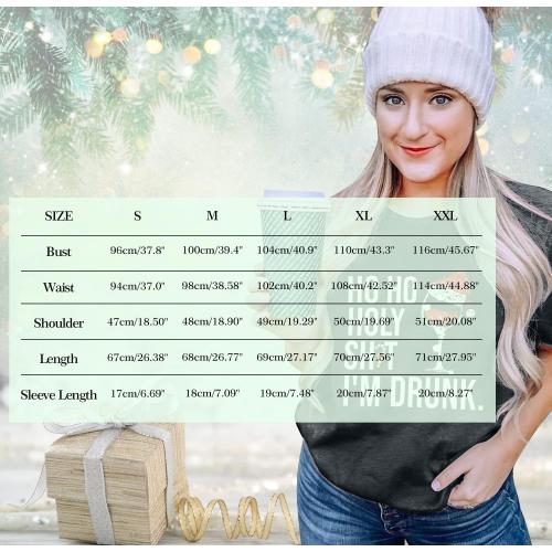 Size L ...Christmas Shirts for Women Teacher Christmas Shirt Womens Christmas Tops Xmas Tee Tops