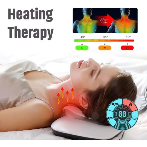 ALPHAY Multi-Functional Neck Traction Device, Electric Neck Massager with Dynamic Neck Stretching Heat Therapy and Electrotherapy for Neck Pain Relief, Cervical Traction at Home