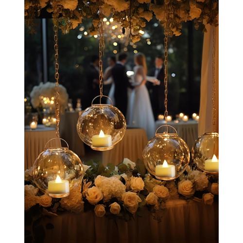 Homemory 24-Pack Flameless LED Tea Lights Candles Battery Operated, 200 Hour Fake Electric Candles TeaLights for Votive, Halloween, Ofrenda, Diya, Wedding Centerpiece Table Decor, Funeral, Christmas