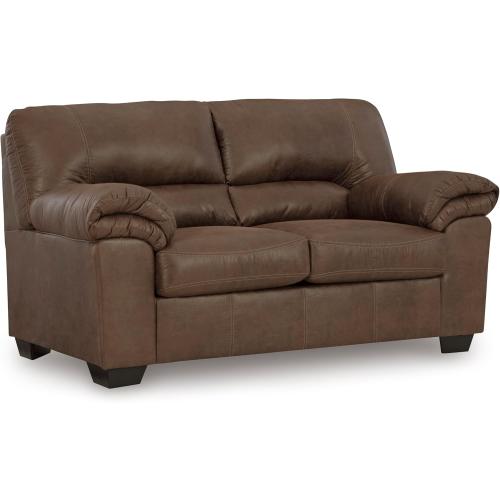Size 69 x 36x 38 Signature Design by Ashley Bladen Faux Leather Loveseat, Brown