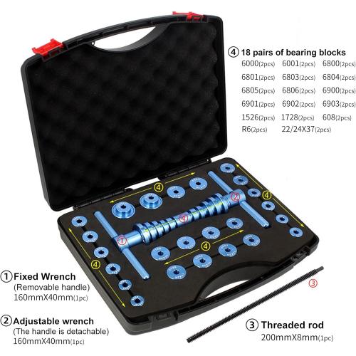 Bicycle Bearing Press Set For Wheels/Hub Bearing Installation Bike Soft Tail Frame Turning Point Hub Assembly Tool-25pcs