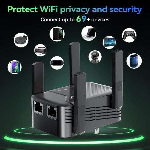 Wireless Router Amplifier with Ethernet Port, Wide Compatibility, WiFi Range Extender