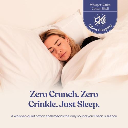 FluffCo Zen Fluff™ Down Alternative Bed Pillow - Luxury Hotel Quality - 300 TC Cotton Shell - Pillows for Side, Back, and Stomach Sleepers - Made in USA - Standard/Queen Size 20 x 28, 1-Pack, Soft