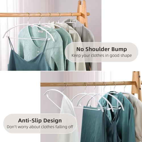 Pack of 20 Size 16.5 Color White  Clothes Hangers 20 Pack, Non Slip Hangers Sweater Hanger No Shoulder Bump, 16.5 Inch Wide Durable and Strong Shirt Coat Dress Skirt Suit Hangers with Pants Bar for Laundry & Everyday Use, White