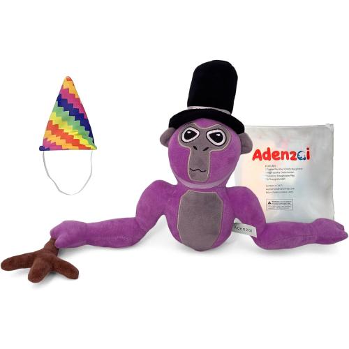 Monkey Plush - Stuffed Animal for Game Fans, Ideal for Birthday Parties Cute Halloween Plush Toy – Soft Stuffed Animal Plushie, Gift for Kids & Adults Party (Purple)