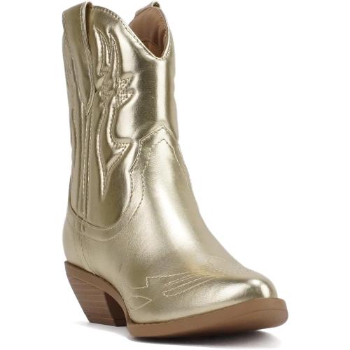 Soda RIGGING ~ Women Western Stitched Pointe Toe Low Heel Ankle Mid Shaft Boots (SIZE 6)