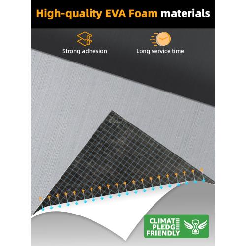 FOCEAN Boat Flooring EVA Foam Boat Decking Marine Flooring Brushed Texture Marine Mats for Jon Boats Bass Boat Kayak RV 94.5 x47.2/ 23.6/15.7