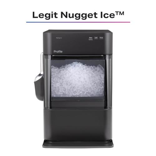 GE Profile Opal 2.0 Ultra Nugget Ice Maker with Scale Inhibiting Filter, Scoop Included, 38 lbs in 24 Hours, Pellet Ice Machine with WiFi & Smart Connected, Black